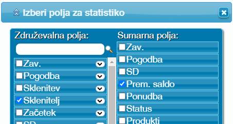 Statistika po stranki